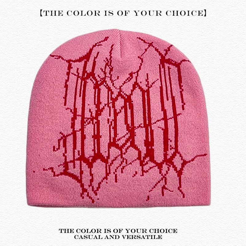 Premium Spider Web Beanie - Versatile Streetwear Knit Hat