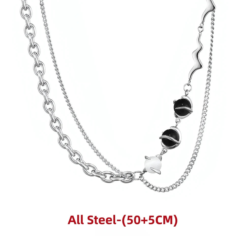 Luxury Titanium Steel Couple Bracelet - Fade-Resistant Kpop Charm