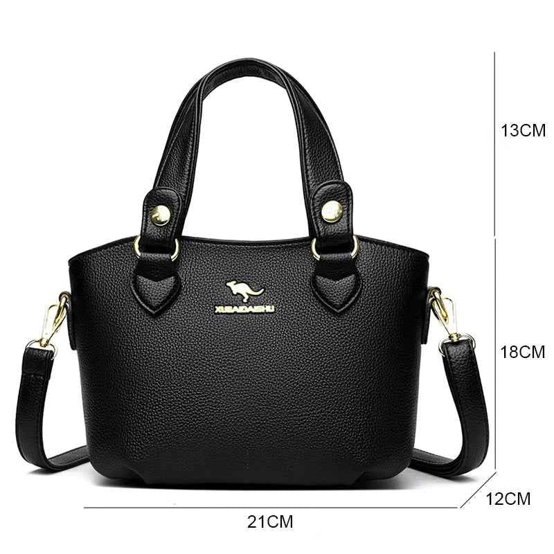 Luxury Leather Tote Bag - Elegant & Spacious