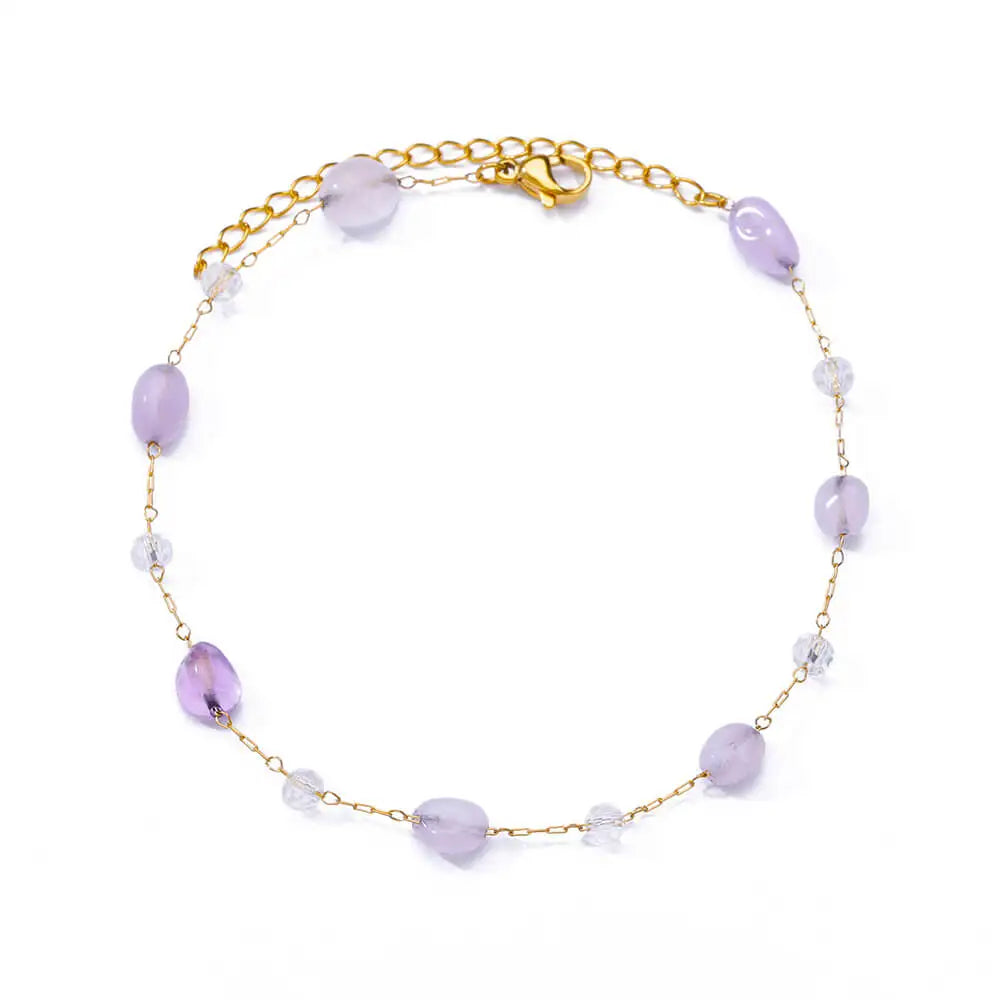Elegant Zircon Flowers Bracelet - Luxury Gold Steel Jewelry
