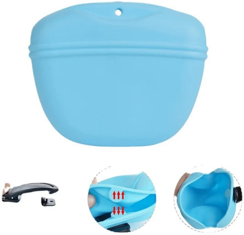 Premium Silicone Dog Treat Pouch - Portable Training Bag