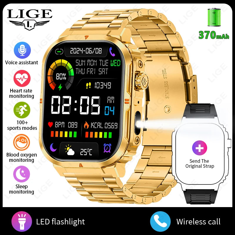 Ultimate Smart Watch For Men - IP68 Waterproof & Health Monitor