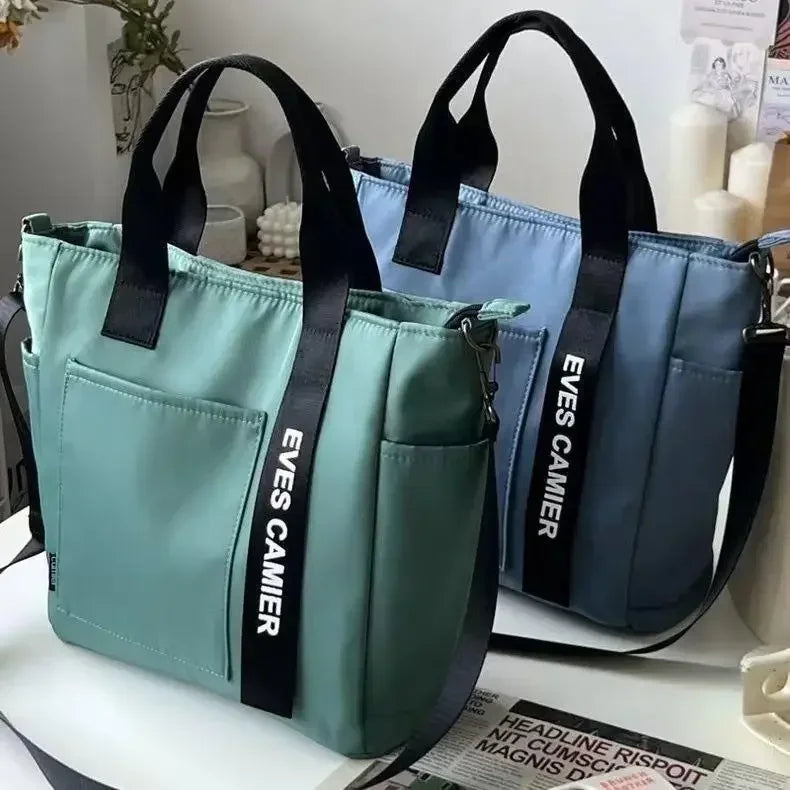 Elegant Casual Tote Bag - Waterproof Nylon Messenger