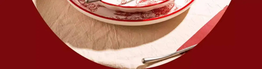 Elegant Luxury Red Dinner Set - Italian Ceramic Plates