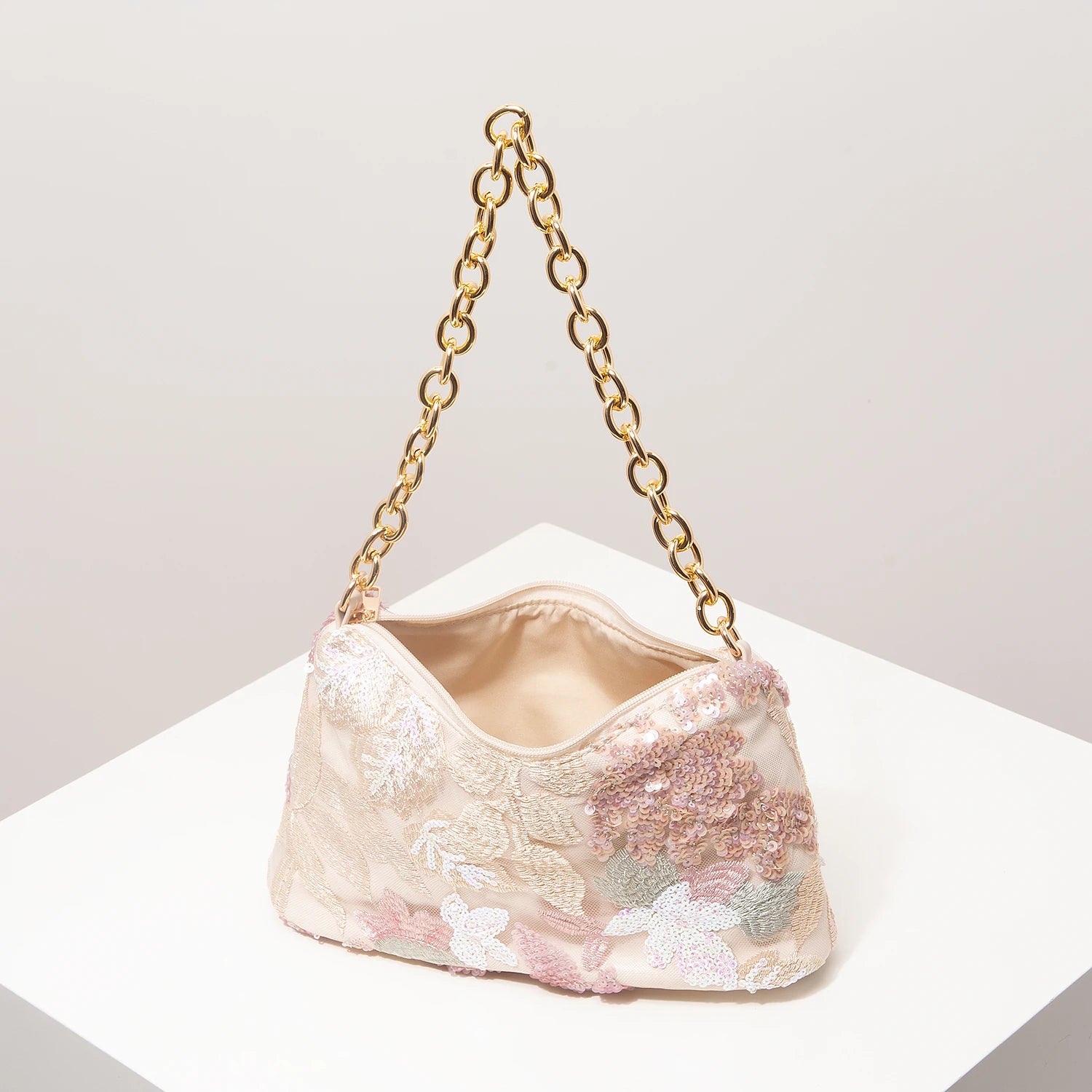 Elegant Embroidered Sequin Bag
