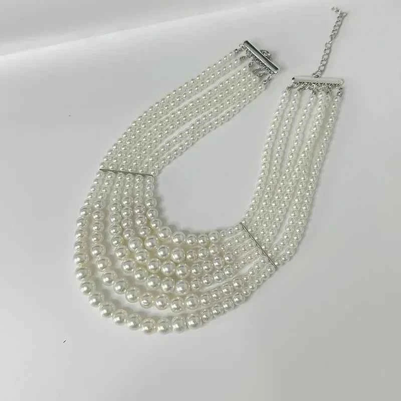 Luxury Layered Baroque Pearls Necklace - Vintage Choker