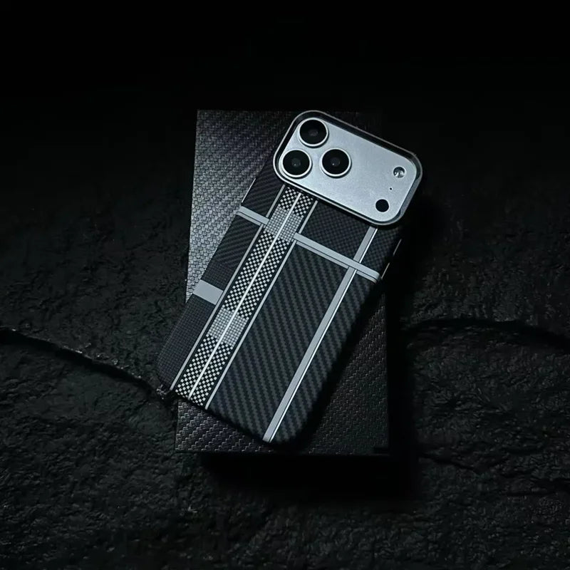 Luxury Carbon Fiber iPhone Case - MagSafe & Shockproof