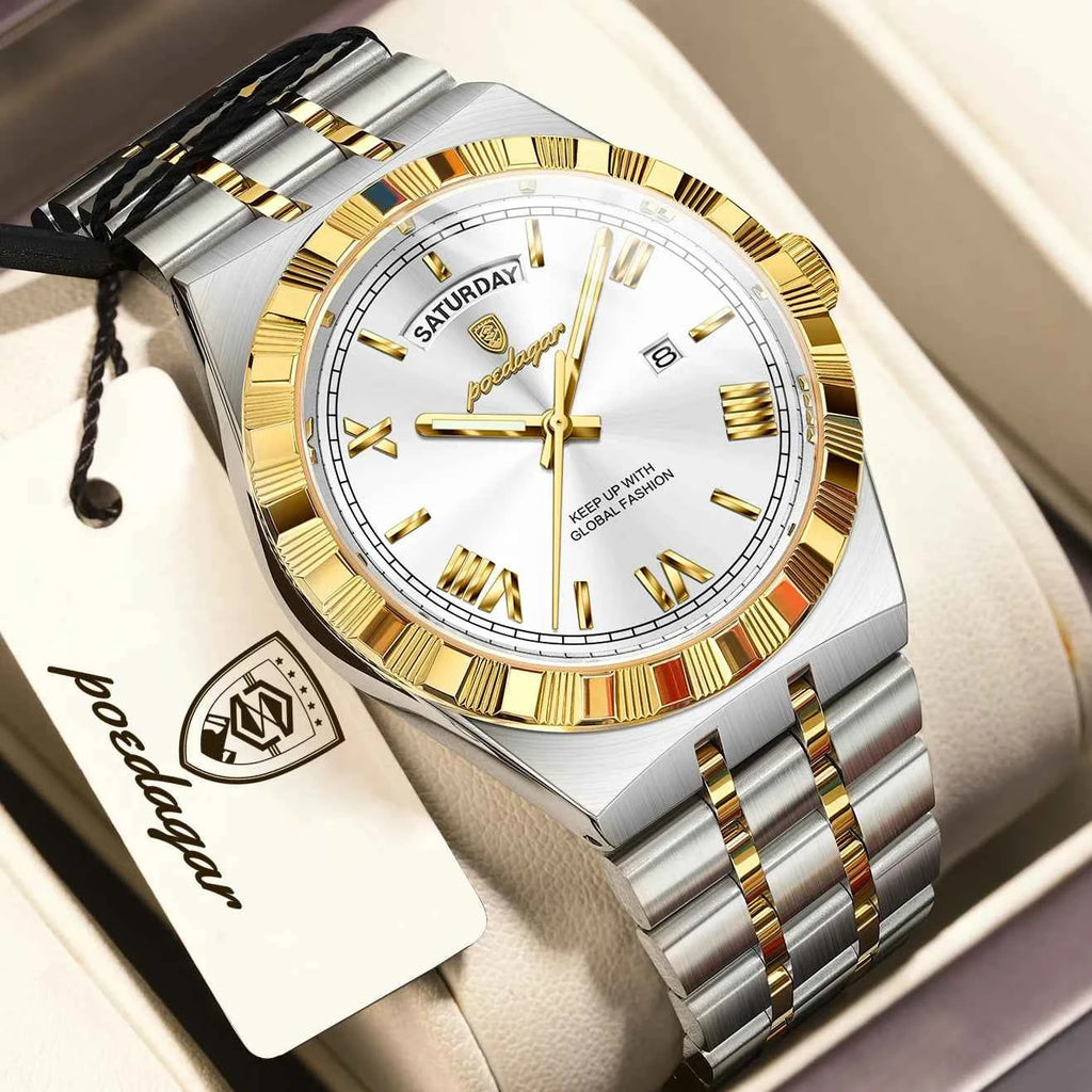 Luxury Men's Quartz Watch - Water Resistant & Luminous