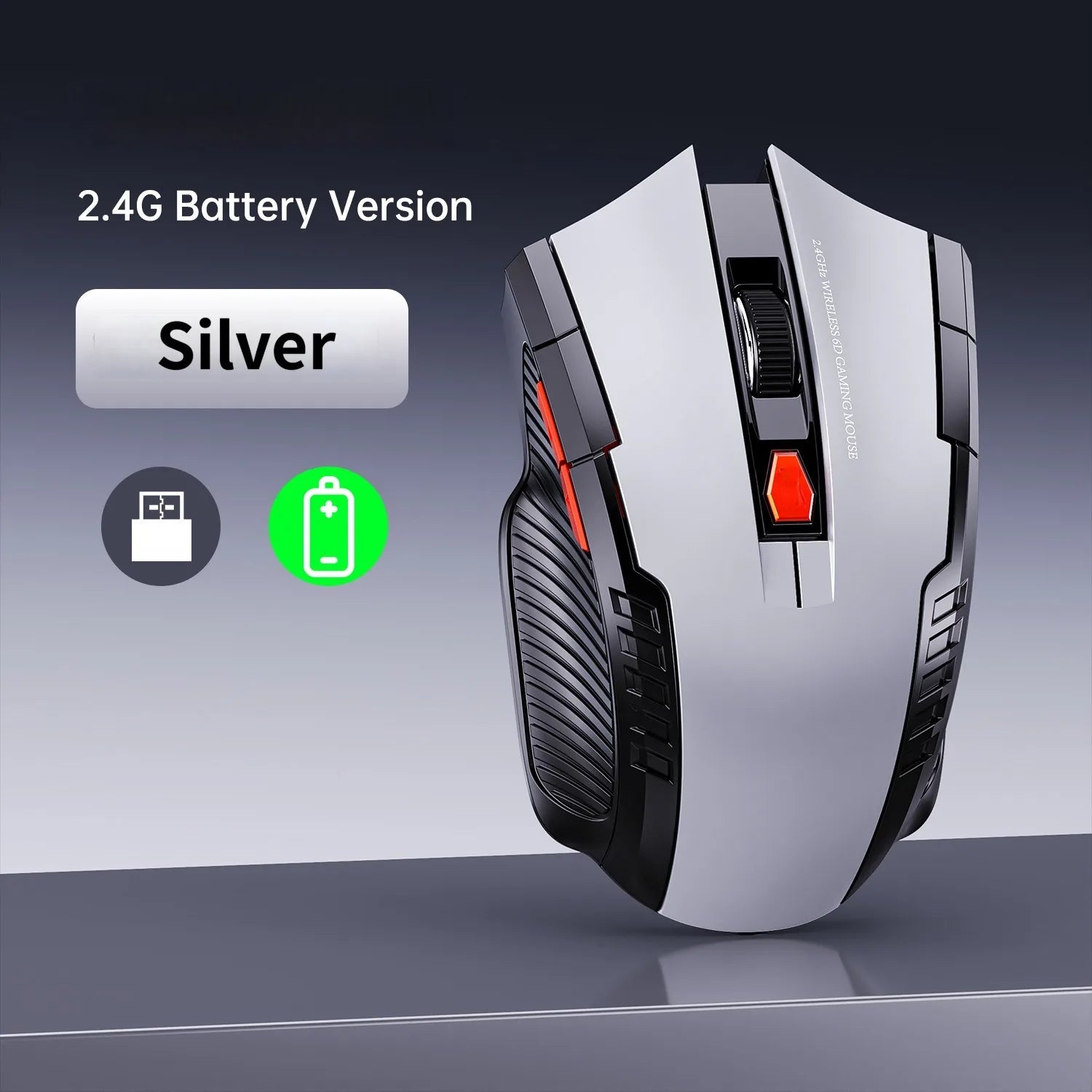 Premium Silent Wireless Mouse - 1600DPI Ergonomic Design