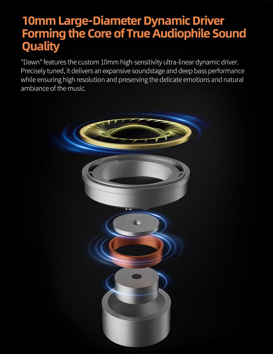 Premium Wired Earphones HiFi Bass - Detachable Cable Earbuds
