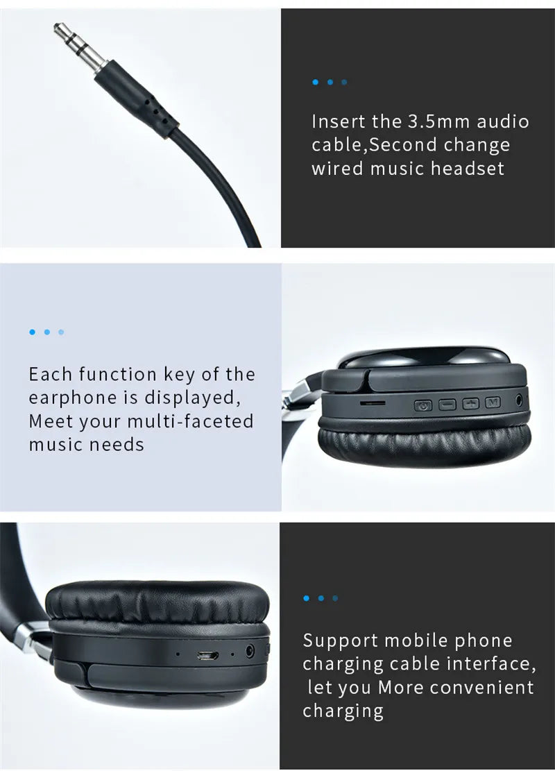 Premium Bluetooth TV Headset with Wireless Adapter - Over-Ear TV Headphones