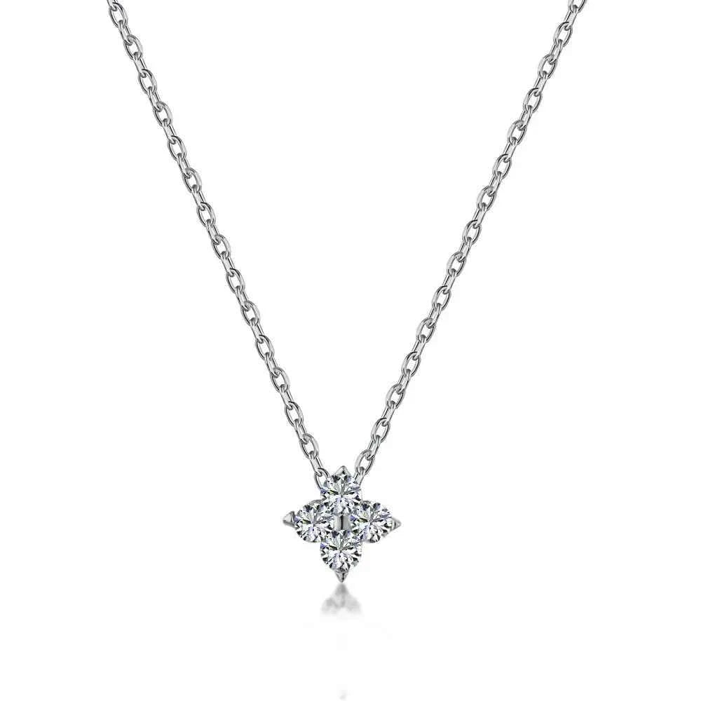 Luxury Four Leaf Clover Necklace - 18K Gold Plated Zircon