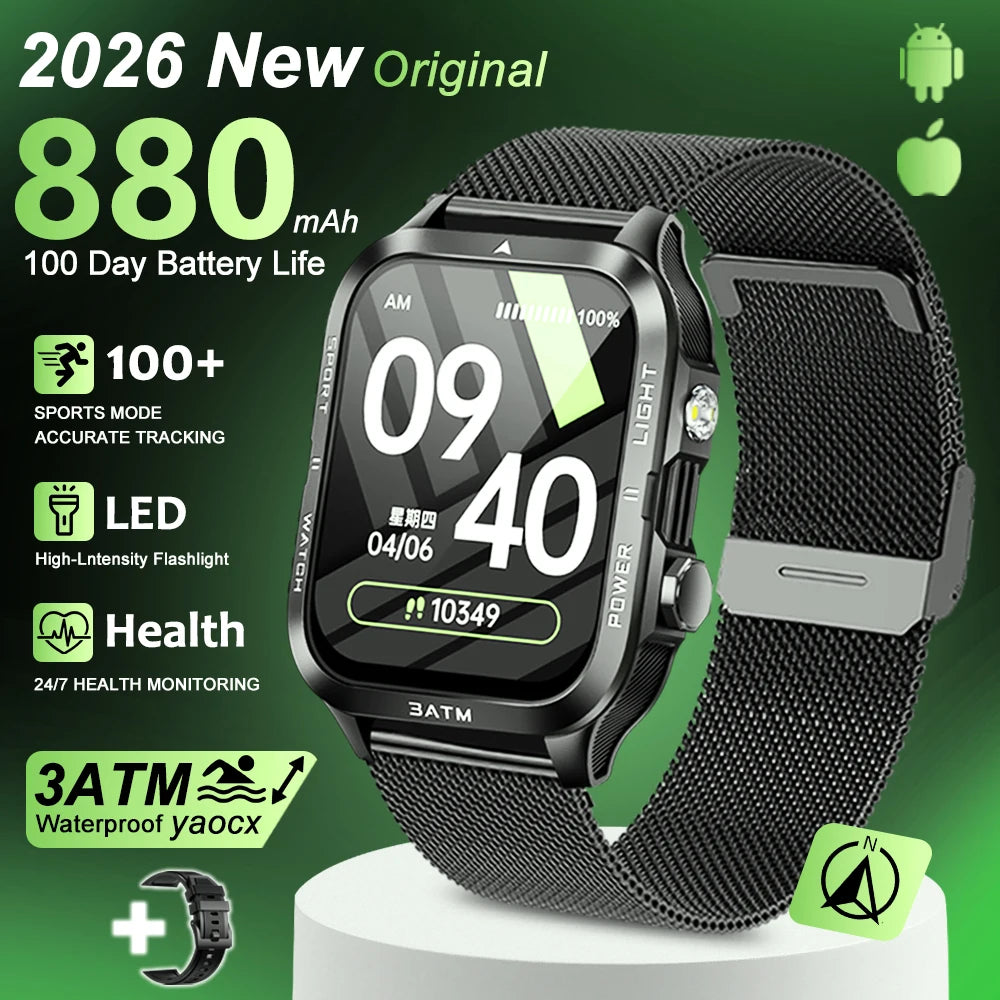 Smart Sports Watch with LED Lighting & Health Detection