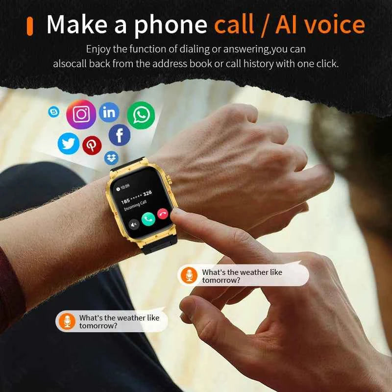 Ultimate Smart Watch For Men - IP68 Waterproof & Health Monitor