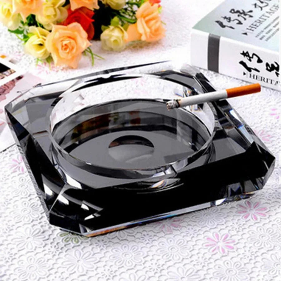 Elegant Crystal Ashtray - Luxury KTV Bar Accessory