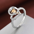 Elegant Rose Zirconia Ring - Premium Women's Jewelry