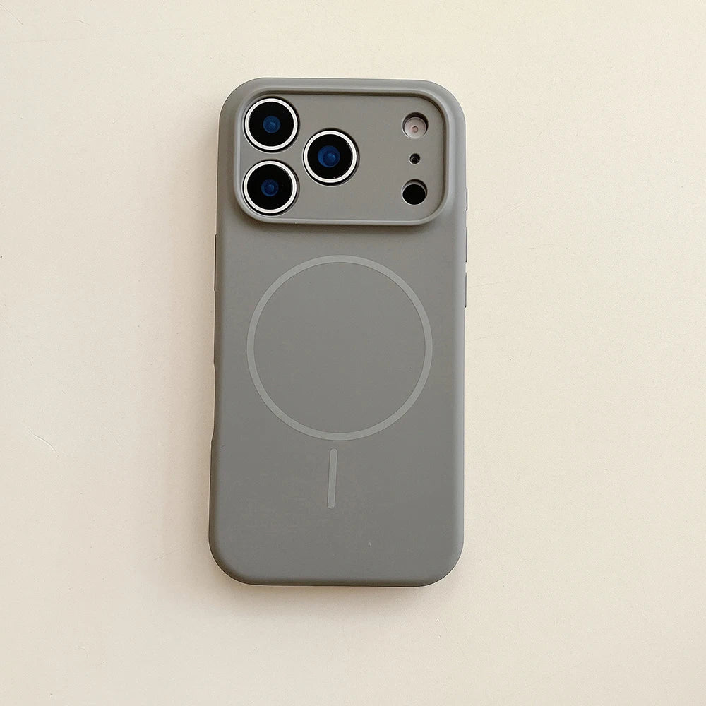 Luxury Magnetic Silicone Phone Case with Lens Protection
