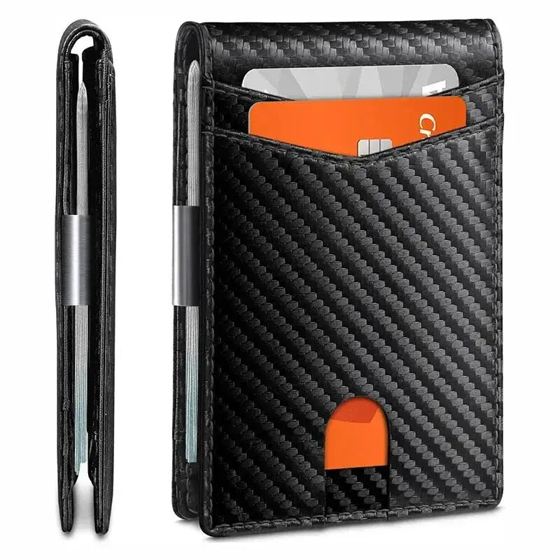 Premium Carbon Fiber Wallet - Slim RFID Blocking Card Holder