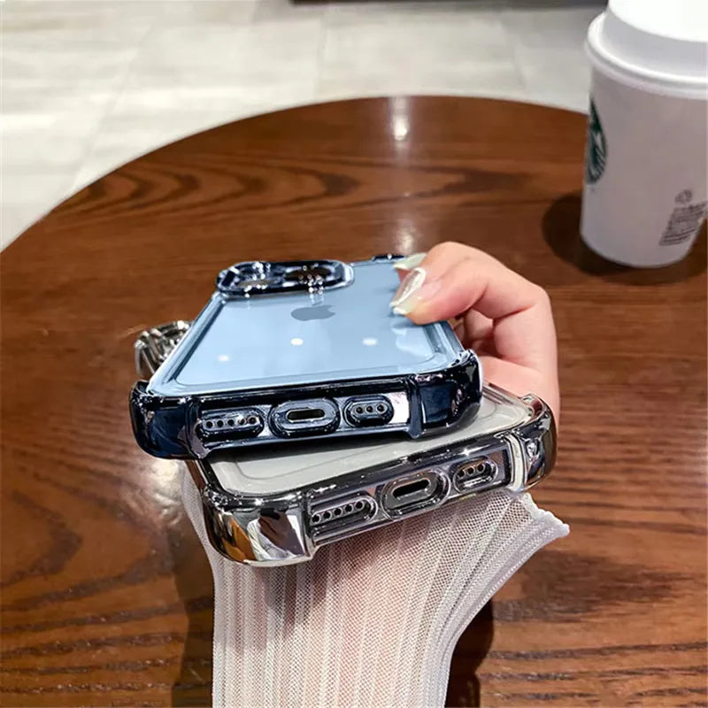 Luxury Plating Clear Shockproof Phone Case - Premium Protection