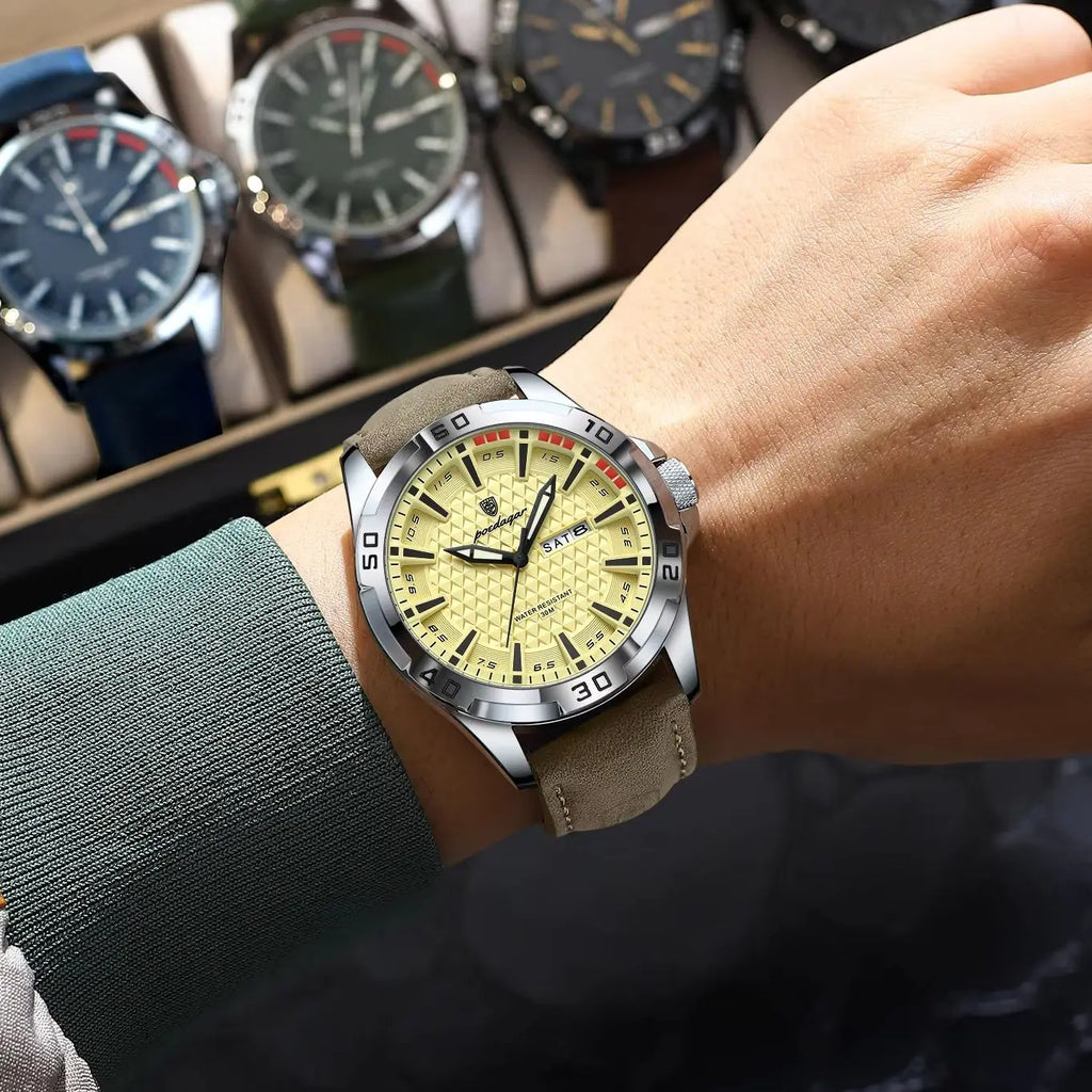 Luxury Mens Quartz Watch - Waterproof Business Wristwatch