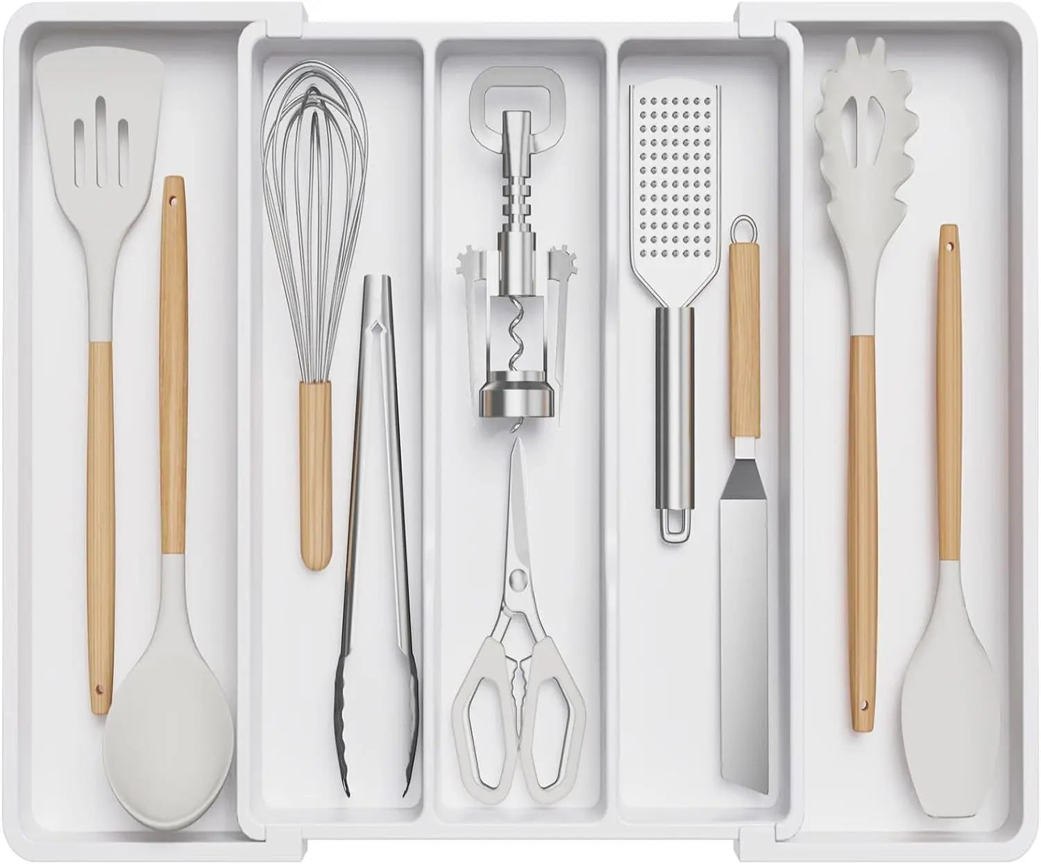 Premium Expandable Silverware Organizer - Adjustable Utensil Tray