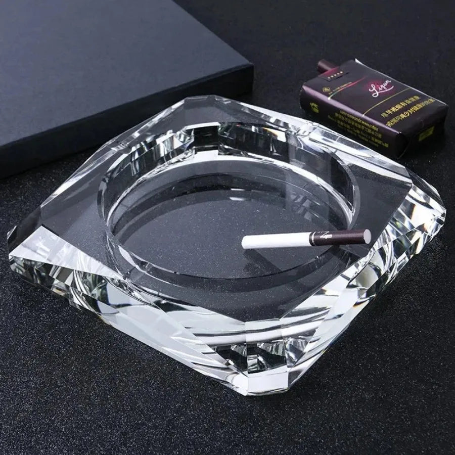 Elegant Crystal Ashtray - Luxury KTV Bar Accessory