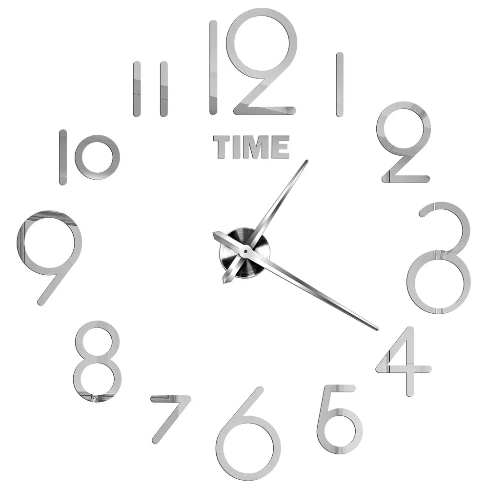 Elegant Modern Large Wall Clock - 3D DIY Quartz Design