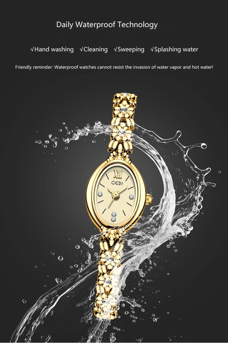 Elegant Retro Diamond Women's Watch - Exquisite Bracelet Design