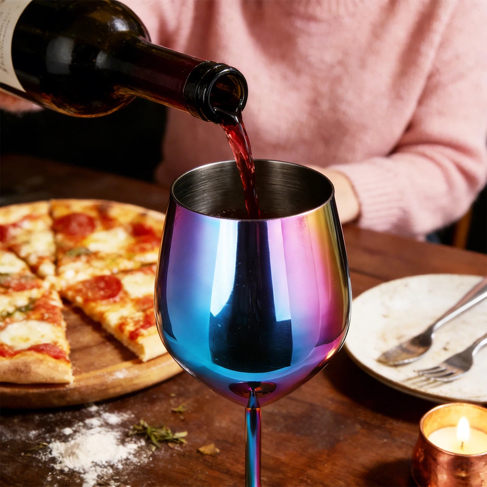 Premium Stainless Steel Wine Goblet - Durable & Elegant 500ml