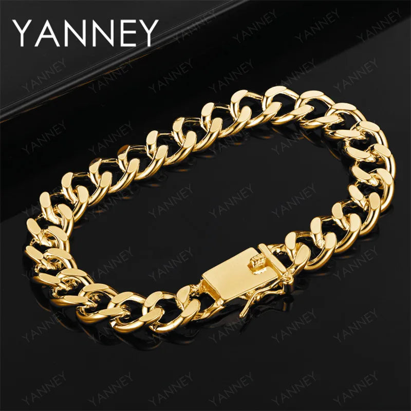 Elegant Rose Charm Bracelet - 925 Sterling Silver 18K Gold