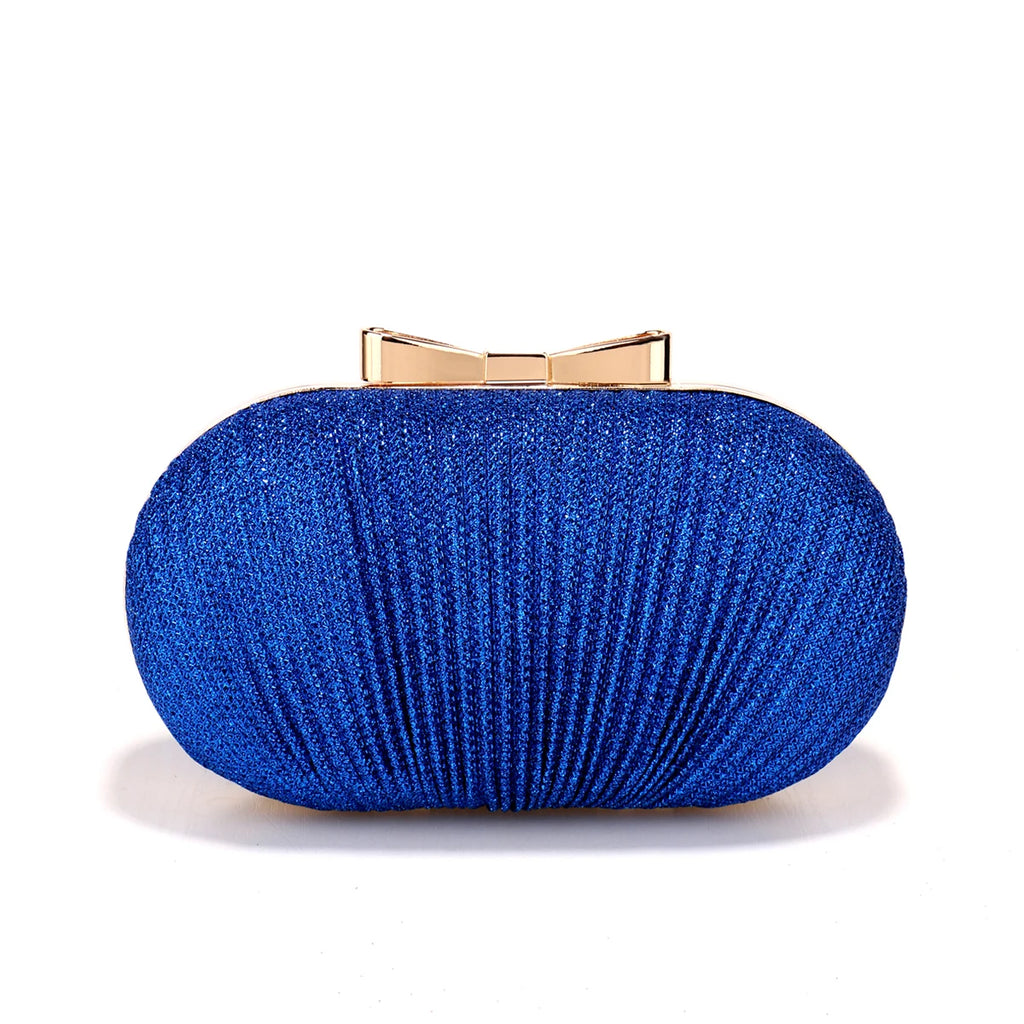 Elegant Women Clutch Bag - Ruched Sequined Evening Handbag