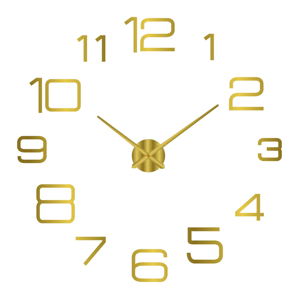 Elegant Modern Large Wall Clock - 3D DIY Quartz Design