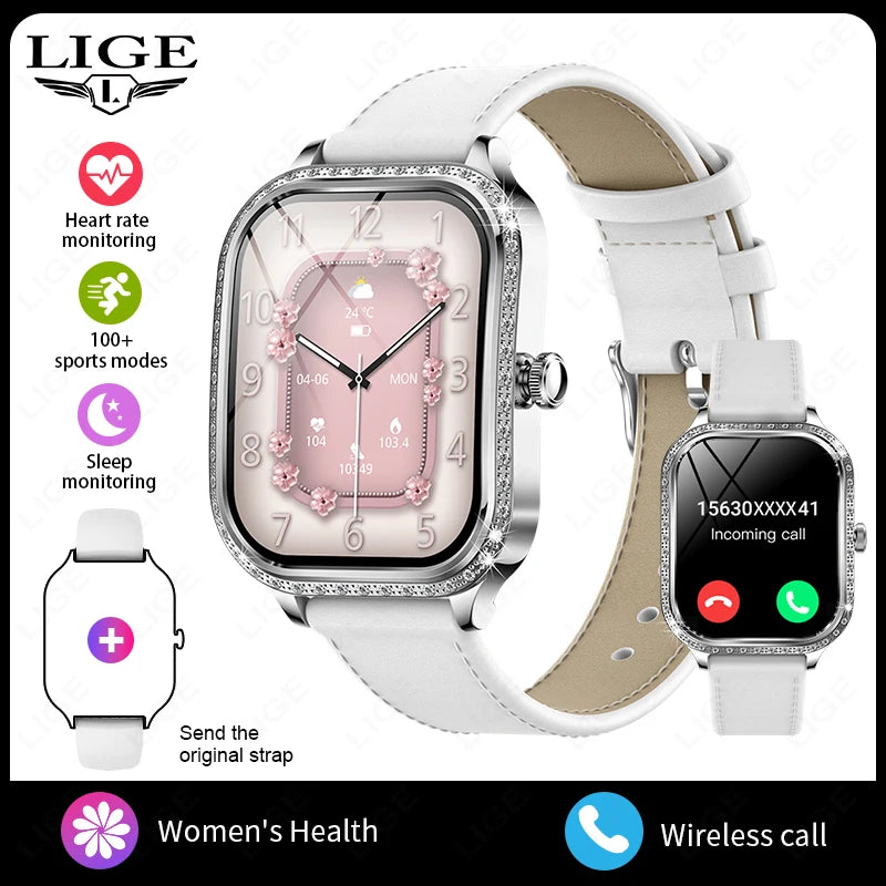 Luxury Smart Watch - Bluetooth Call & Heart Rate Monitor