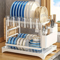 Premium Stainless Steel Dish Rack - Double-Layer & Multi-Functional
