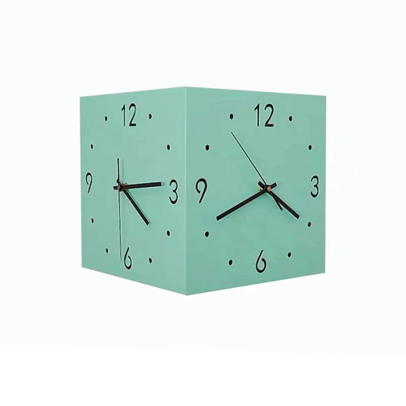 Elegant Double Sided Wall Clock - Silent Analog Display