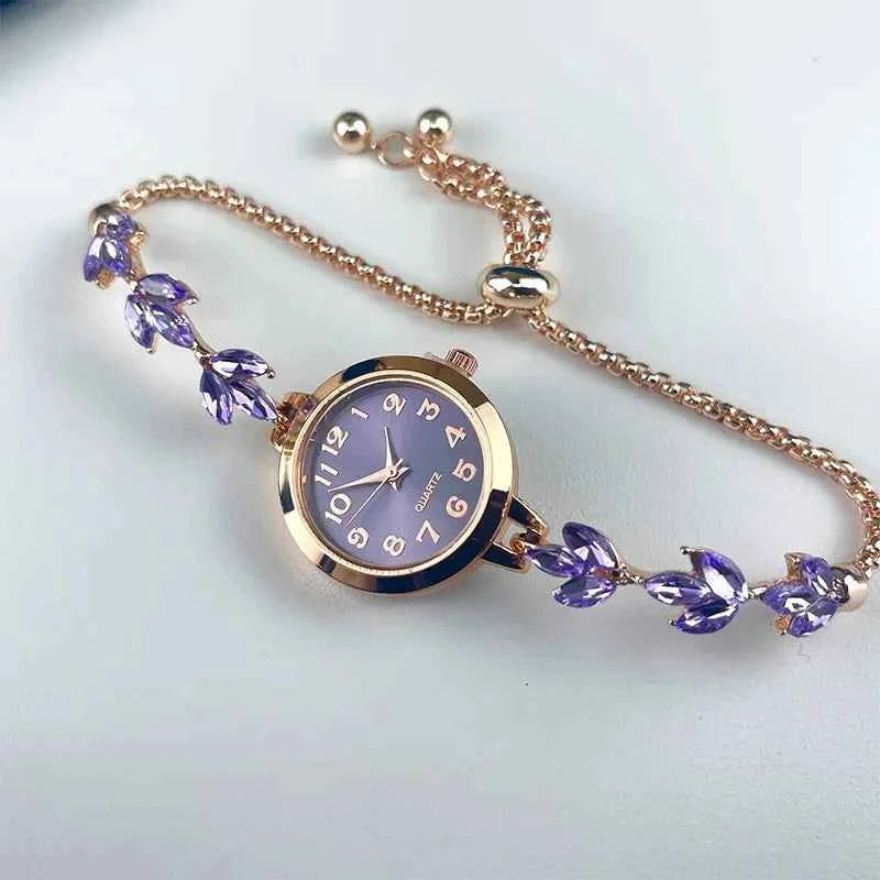 Elegant Rhinestone Quartz Watch - Luxury Bracelet Timepiece