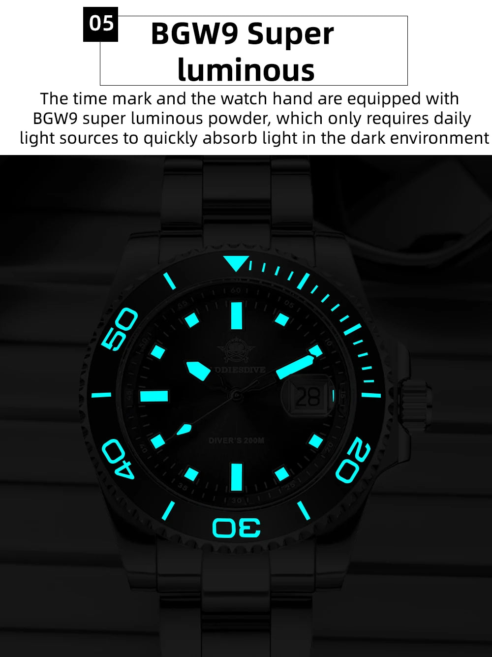 Luxury Men's Diving Watch - 200M Waterproof & Luminous