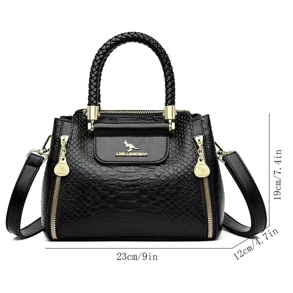 Elegant Designer Crossbody Bag - Premium Soft Leather