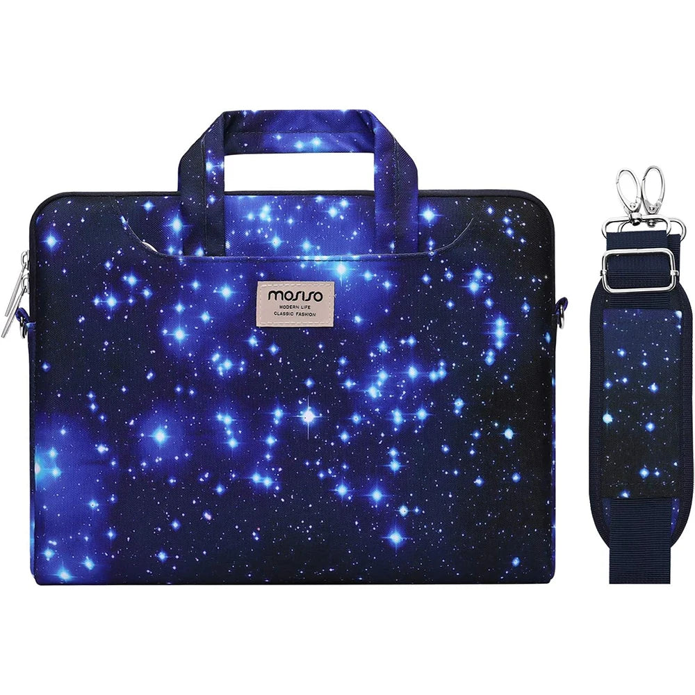 Premium Laptop Shoulder Bag - Water-Resistant Canvas Briefcase