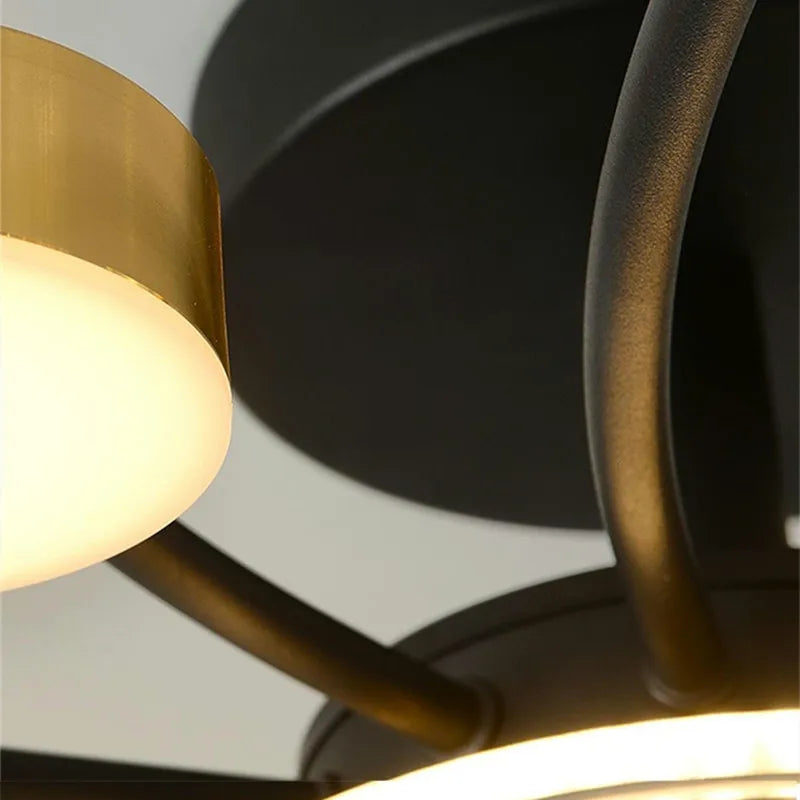 Luxury Crystal Ceiling Chandelier - Nordic Gold Living Room Light