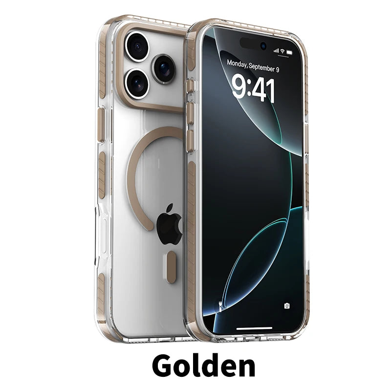 Luxury MagSafe Clear Cover - Slim Wireless Charging Case
