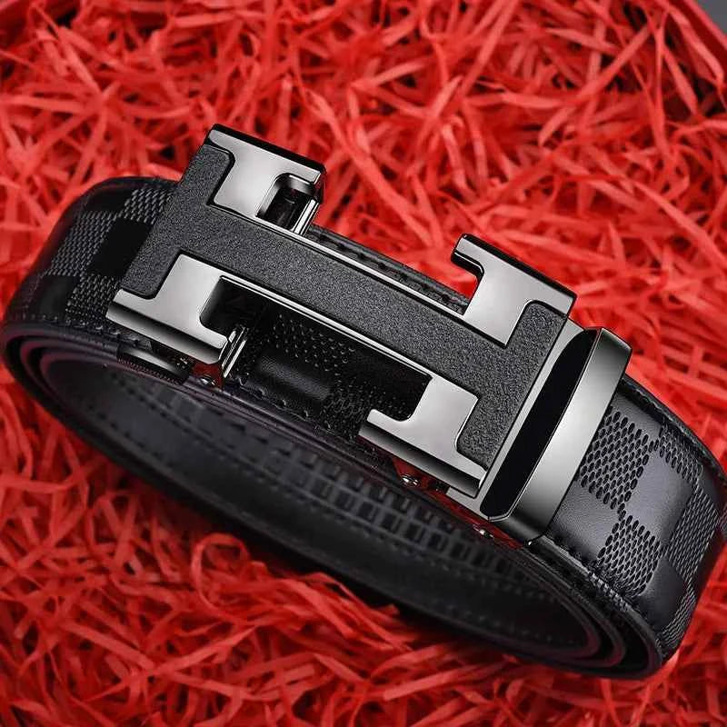 Premium Men's Automatic Buckle Belt - Genuine Leather