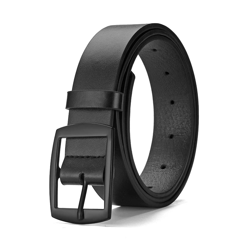 Luxury Men's PU Leather Belt - Classic Pin Buckle Waist Strap