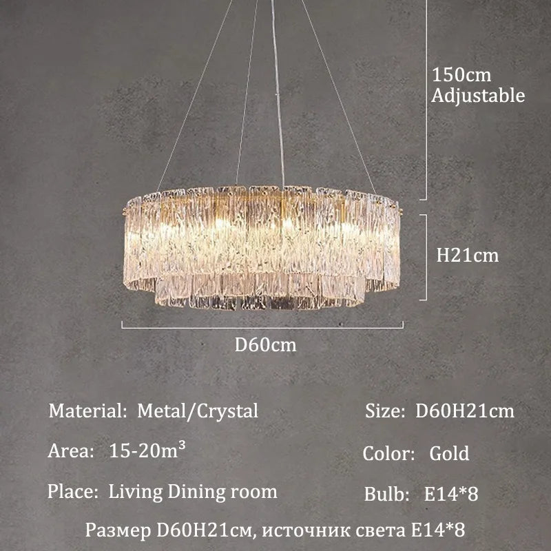 Elegant Luxury Crystal Chandelier - Dining & Living Room