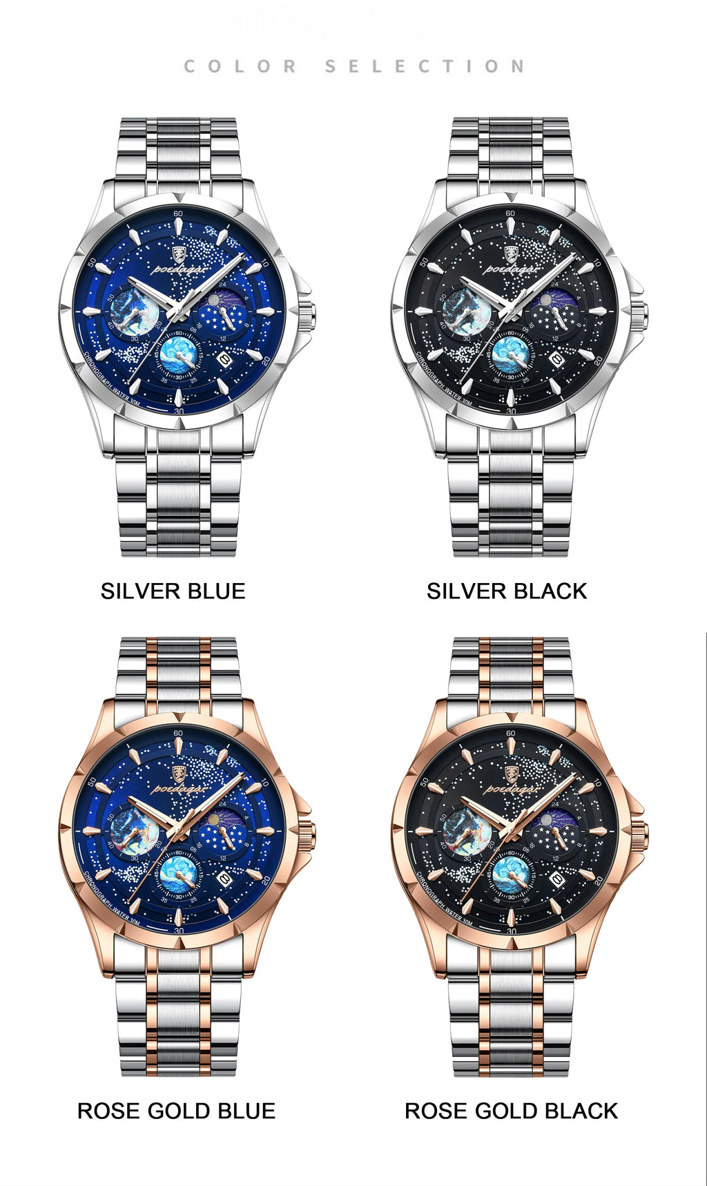Luxury Men's Quartz Watch - Chronograph & Luminous