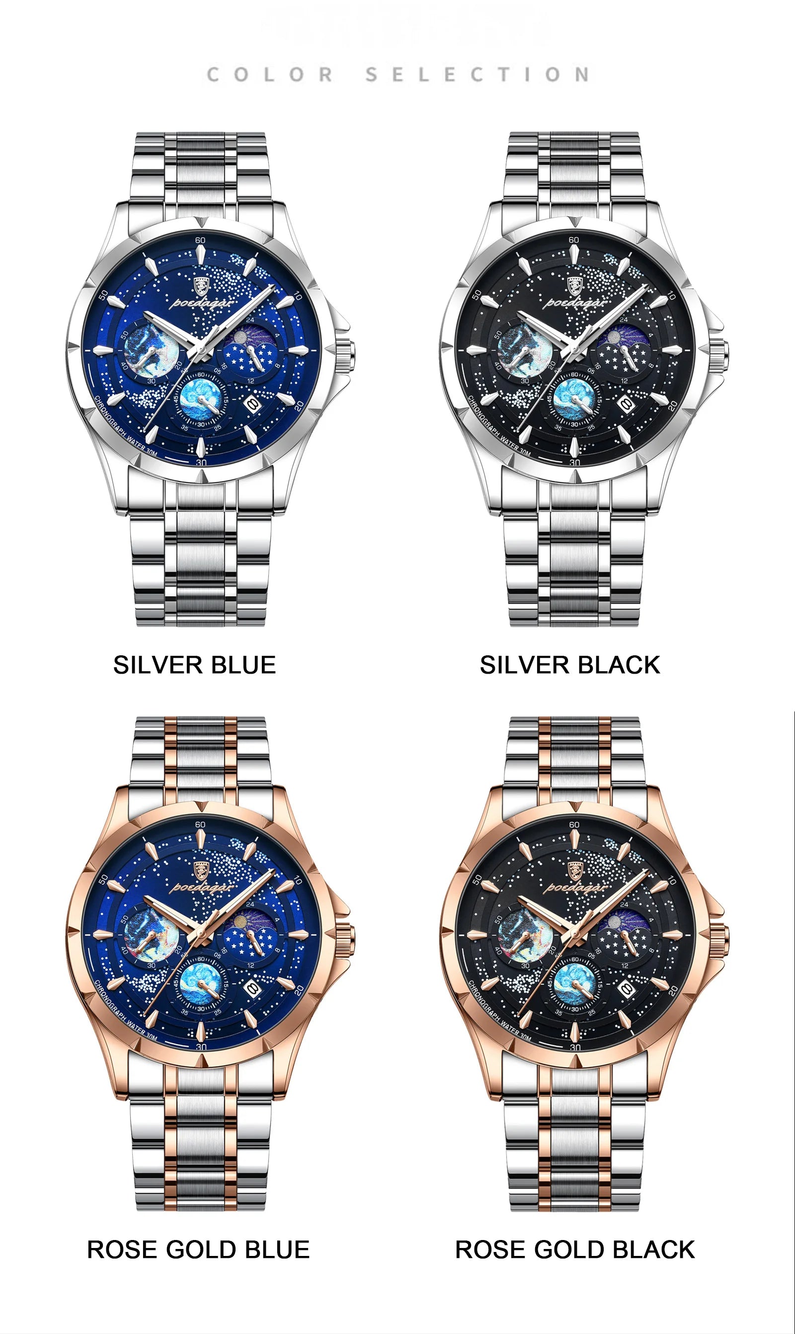 Luxury Men's Quartz Watch - Chronograph & Luminous
