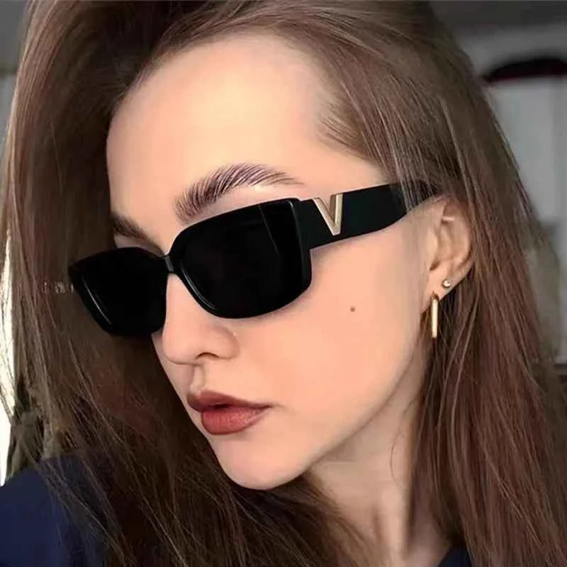 Luxury Retro Rectangle Sunglasses - UV400 Vintage Shades