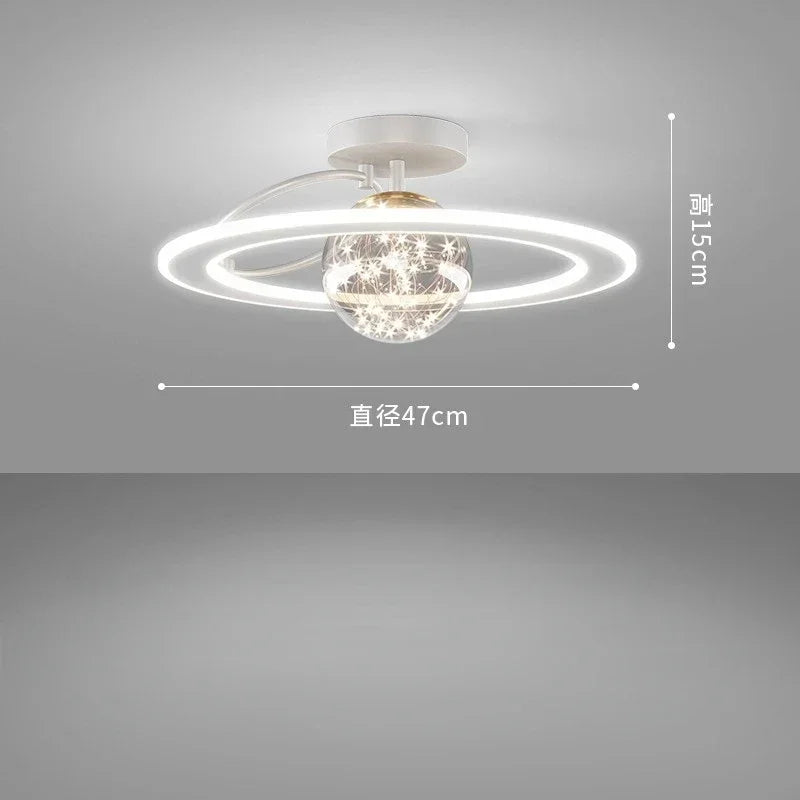 Modern Golden Glass Ball Ceiling Lamp - Luxury Home Decor Fixture