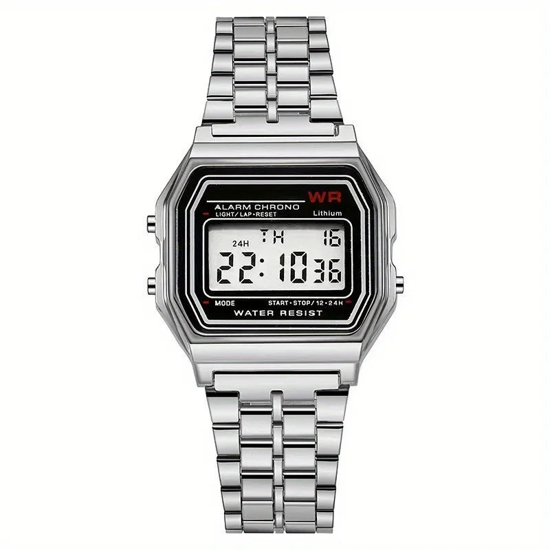Elegant Digital Sports Watch - Multi-Functional LED Timepiece