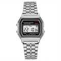 Elegant Digital Sports Watch - Multi-Functional LED Timepiece